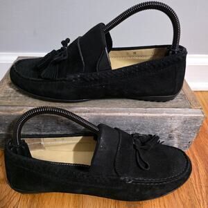 VANELi Black Suede Tassel Driving Loafers Women's Size 8 M Moccasins Slip On